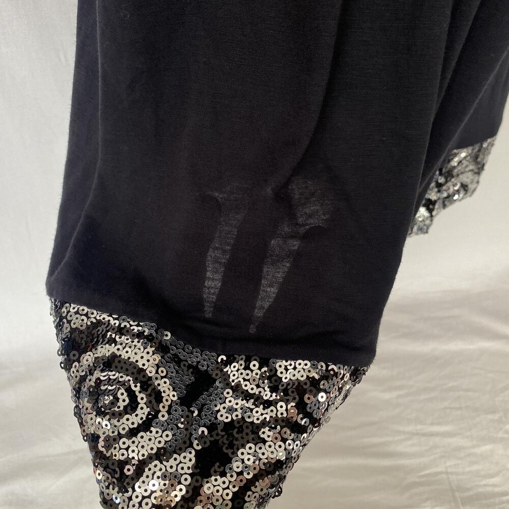 Cruise Wear Co Dress Womens XL Black Sequin Sleeveless Glam Resort Artsy Sheer - Picture 5 of 11